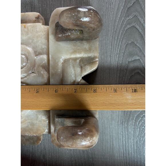 Vintage Hand-Carved Onyx Stone Wall Mask Hook Inspired Tribal Art  7.4 lbs – 11” - Picture 8 of 10